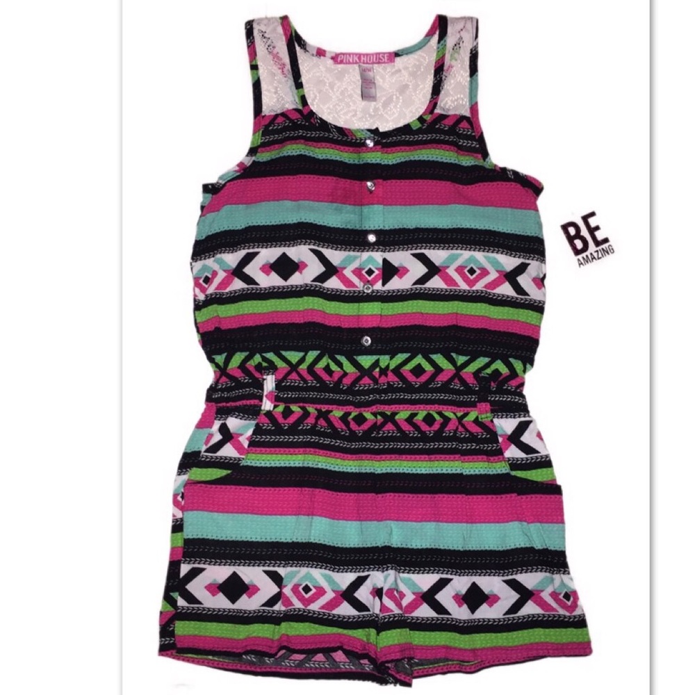 Girl’s Romper Pinkhouse Size 14/16 New
